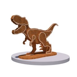 T-rex bygget i peberkage med skabelon fra Sukkerhus