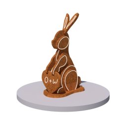 Hare i peberkage bygget med skabelon fra Sukkerhus